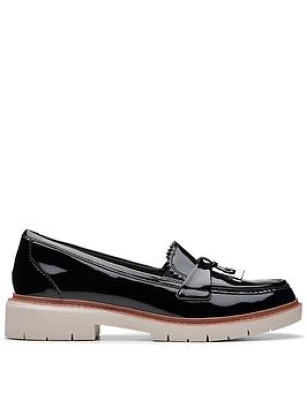 Clarks Clarks Women Westlynn Bella Black Patent Loafers Size: 4-Standard Fit Black 4-Standard Fit Female 5063090712227