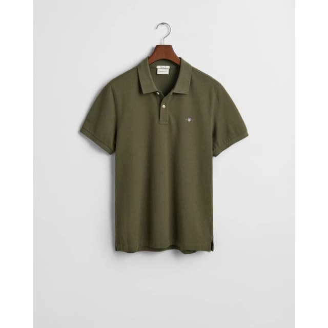 Gant Shield Piqu Polo Shirt - Green Green L