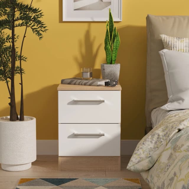 Ready Assembled 2 U Cornwall 2 Drawer Bedside Cabinet (Ready Assembled) Multicolor Unisex
