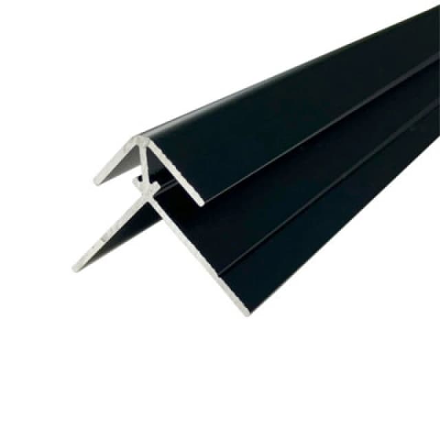 Splashwall Panel External Corner Joint (L)800mm (W)31mm (T)4mm - Matt Black