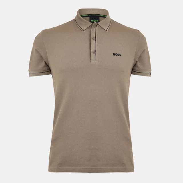 Boss Mens Paule Short-Sleeve Polo Shirt Lt/Pastel Green male S