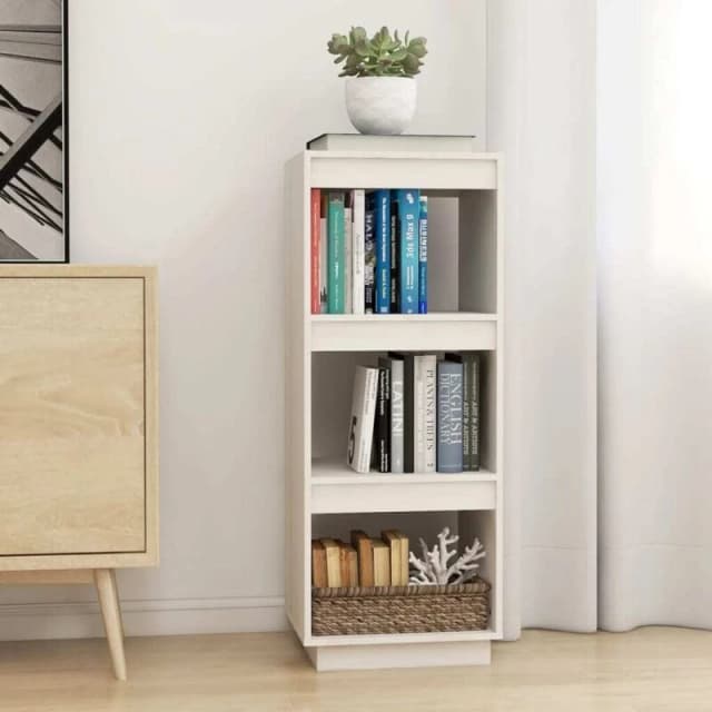 Vidaxl Book Cabinet/Room Divider White 40X35X103cm Solid Pinewood, White 810845