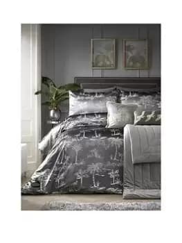 Laurence Llewelyn-Bowen Oasis Velvet Duvet Cover Set Slate - Ks