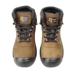 Grafters Mens Super Wide EEEE Fitting Safety Boots (9 UK) (Dark Brown)