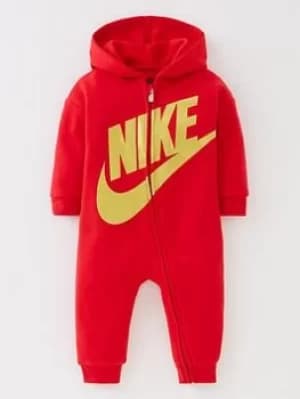 Nike Metallic Hbr Gifting Coverall, Red, Size 0-3 Months, Women