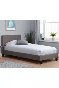 Berlin Fabric Bed - Size: Single - Grey