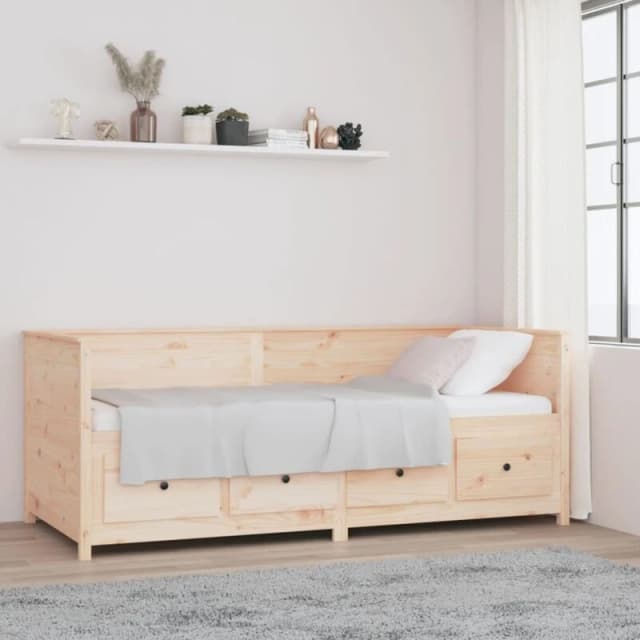 VIDAXL Day Bed without Mattress 80x200cm Solid Wood Pine vidaXL 8720287137948