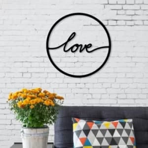 To Love Black Decorative Metal Wall Accessory