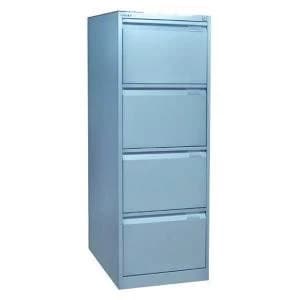 Bisley 4 Drawer Filing Cabinet Flush Fronted Goose Grey BS4EGY