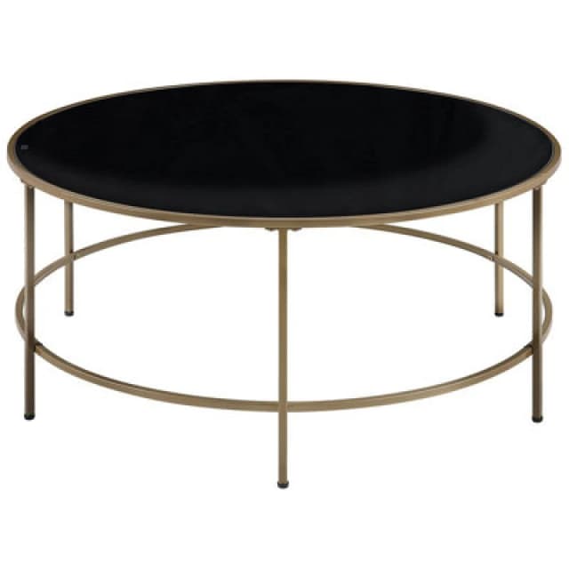 Beliani Coffee Table Florence Glass Black/ Gold