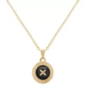 Ted Baker Ladies Gold Plated Emmalyn Enamel Big Button Pendant Necklace