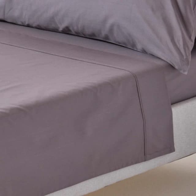 Homescapes Dark Grey Egyptian Cotton Flat Sheet 200 Tc, Super King Size