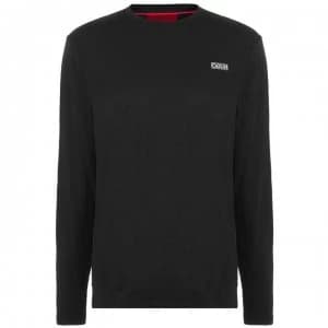 Hugo Boss Derol 212 Chest Logo Long Sleeve T-Shirt Black Size 2XL Men