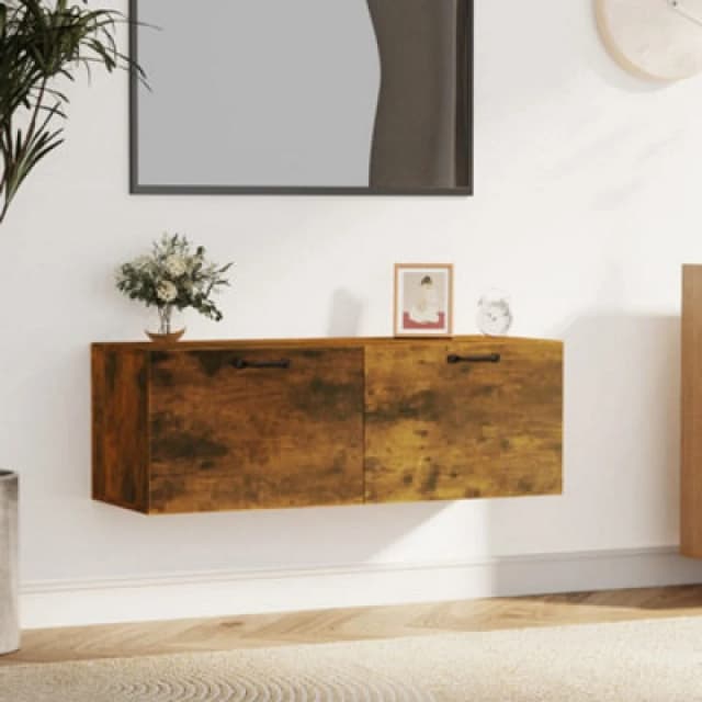 VIDAXL Vidaxl - Wall Cabinet Smoked Oak 100x36.5x35cm Engineered Wood 8720287087199