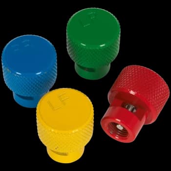 Sealey 4 Piece TPMS Deflator Valve Set - Colour Coded