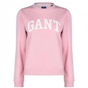 Gant Arch Logo Crewneck Sweatshirt - 614 PREPPY Pink