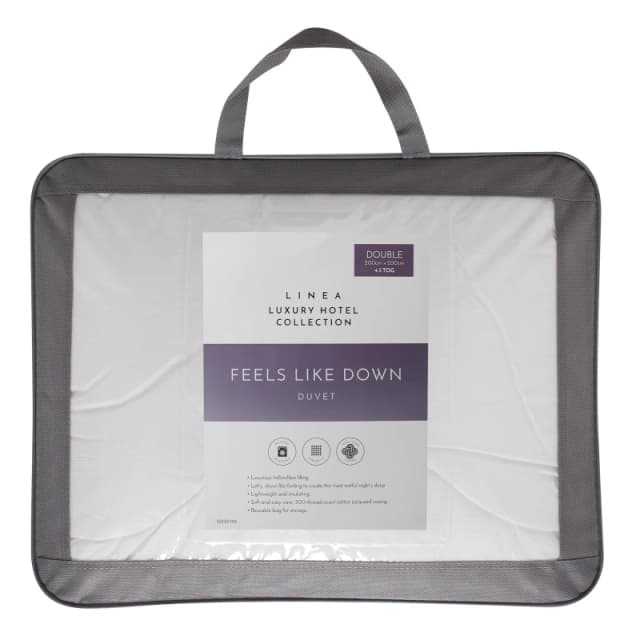 Hotel Collection Feels Like Down 4.5 Tog Duvet - White White Single