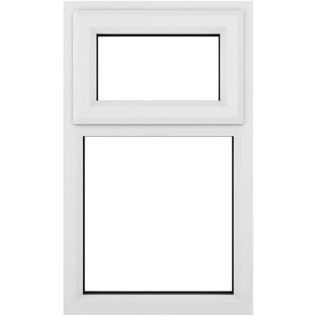 Crystal Triple Glazed Window White Top/Fix 1040 X 1190Mm Clear 6WHTG10401190