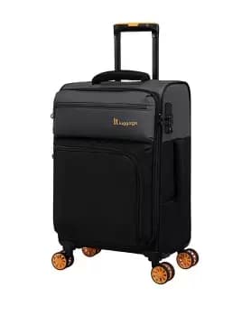 IT Luggage Duo Tone Cabin Black Suitcase