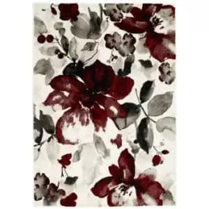 Origins Watercolour Rug Floral Red 120 x 170cm