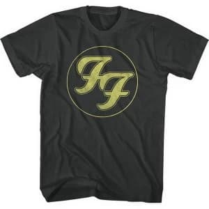 Foo Fighters - Gold FF Logo Unisex Medium T-Shirt - Black