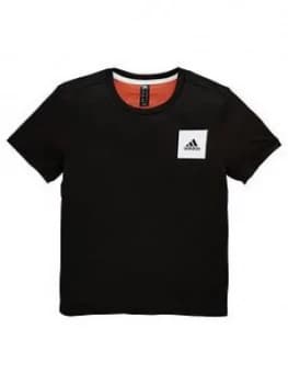 Adidas Junior Boys Training Aero Tee - Black