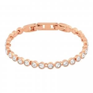 Swarovski Tennis Rose-Gold Plated White Ladies Jewellery