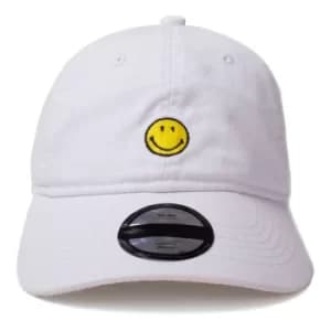 SMILEY Original Smiley Embroidered Logo Dad Cap, White (BA706117SML)