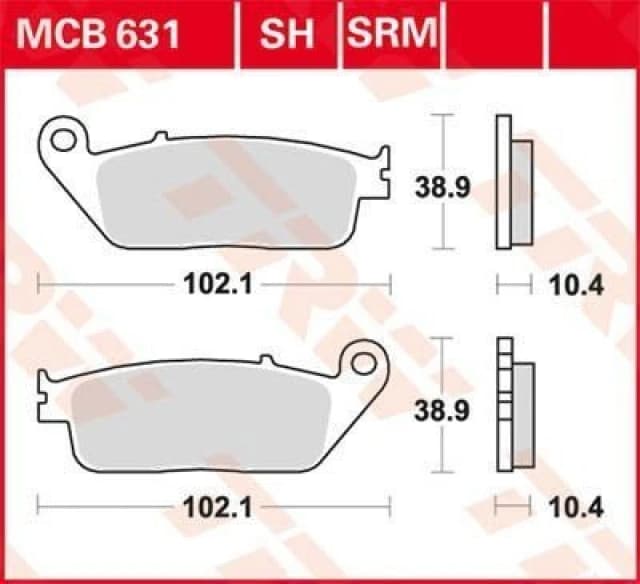TRW MCB631SRM Brake pad set Brake Pad Set,disc brake (402)