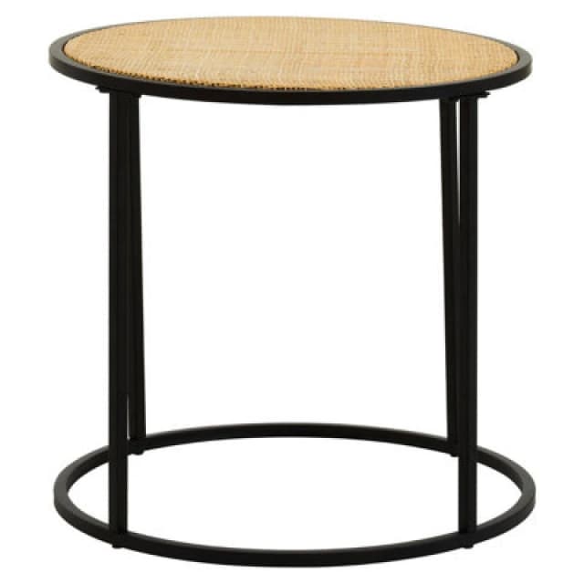 Premier Housewares Round Side Table, Durable And Sturdy Side Table By Couch, Minimalist And Easy To Maintain Small Lounge Table Natural