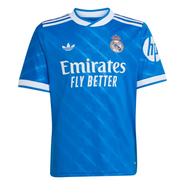 Adidas Real Madrid Third Kids Jersey 2025/26 Bleu Unisex 7/8 ans JP3930