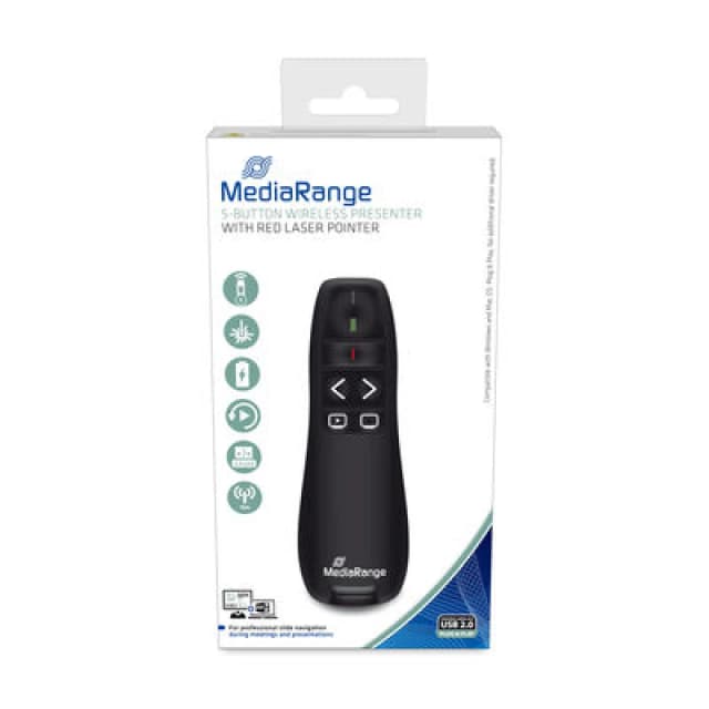 MediaRange MROS220 Wireless presenter RF Black