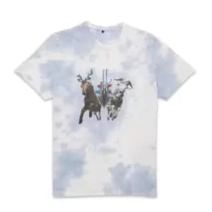 Marvel Thor - Love and Thunder Chariot Goats Unisex T-Shirt - Light Blue Tie Dye - L