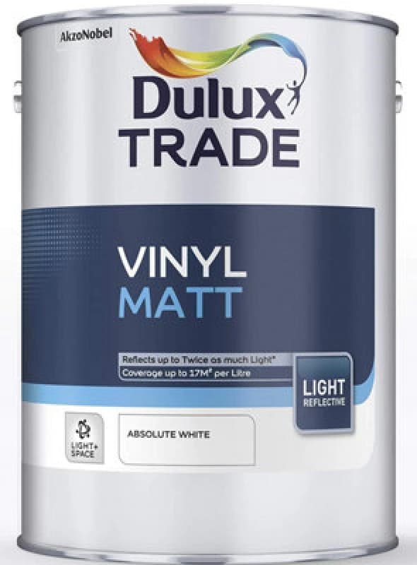 Dulux Trade Vinyl Matt L&s Absolute White 5L