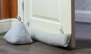 Nocola Spring Two Piece Decorative Door Stop and Draft Excluder Set, Grey, Sand, Nicola Spring