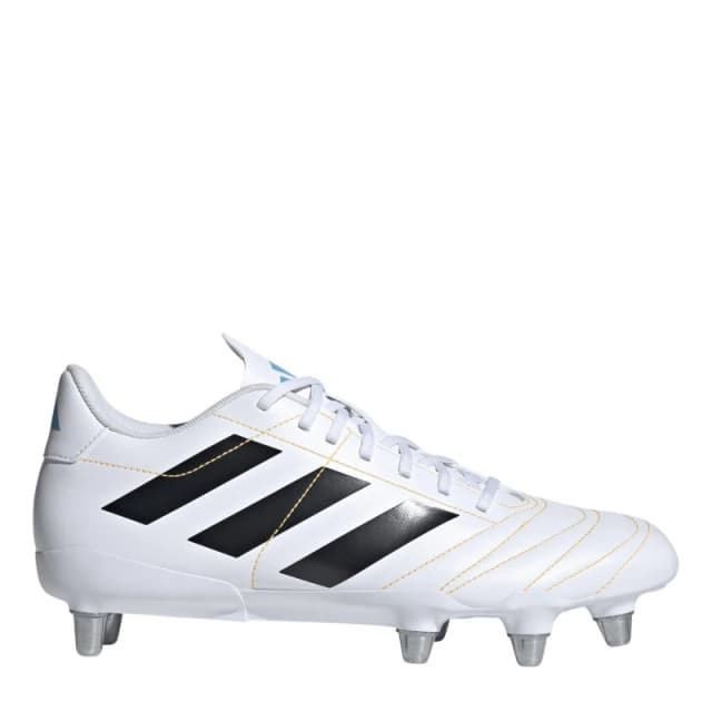 adidas Kakari Adults Soft Ground Rugby Boots Wht/Blk/luc male 7 (40.7)