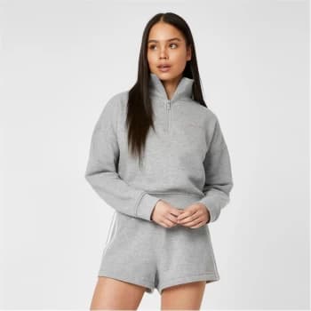 Jack Wills Active Funnel Neck Zip Up Sweatshirt - Grey Marl