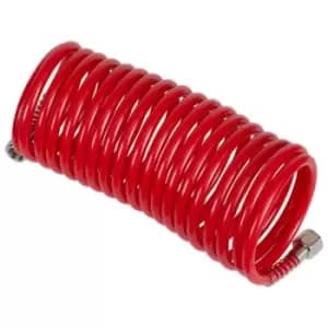 Sealey SA335 PE Coiled Air Hose 5m x Ø5mm with 1/4"BSP Unions