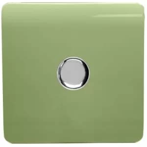 Trendi Switch 1 Gang 120 Watt LED Dimmer Switch in Moss Green