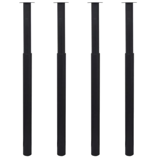 VIDAXL Telescopic Table Legs 4 pcs Black 710 mm-1100 mm Vidaxl 8719883873268