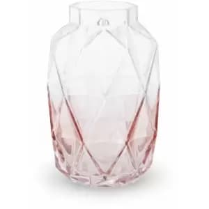 Premier Housewares Small Pink Brice Glass Vase