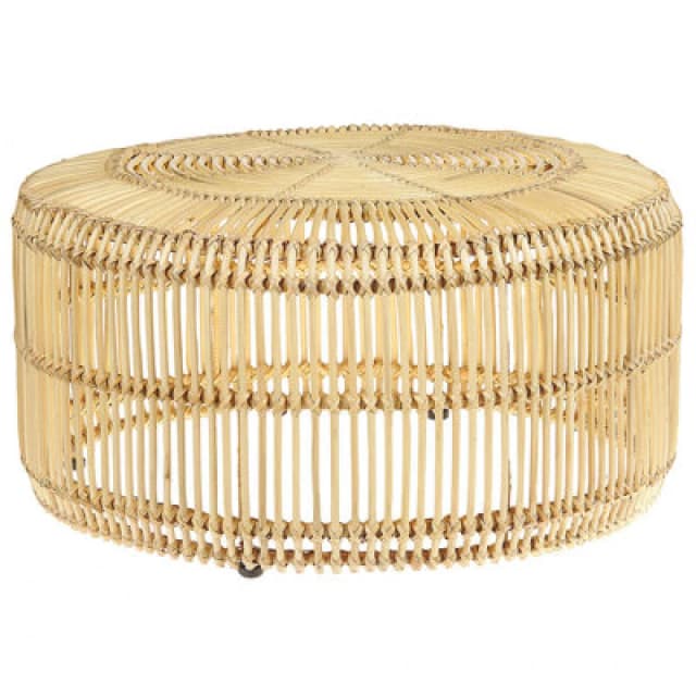 Beliani Coffee Table Limni Rattan Light Brown