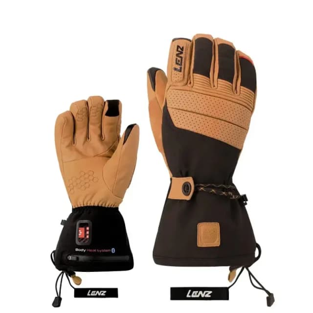 Heated gloves with finger caps Lenz 9.0 Marron Male Taille 11