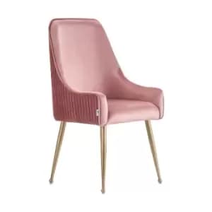 Soho lux Velvet Dining Chair Single, Pink
