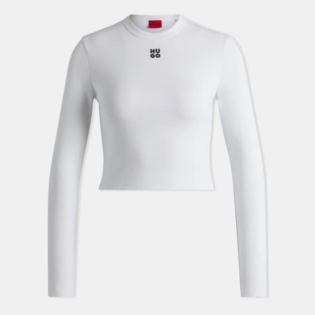 Hugo Long Sleeved Logo T-Shirt White female XS