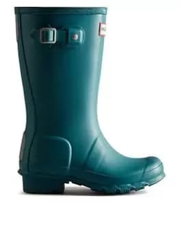 Hunter Original Kids Wellington Boots, Blue, Size 11 Younger