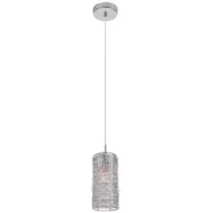 Netlighting Modern Hanging Pendant Silver 1 Light with Metal Alloy Shade, E14