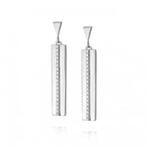 Palm Ridge Drop Sterling Silver Earrings WE12_SLV