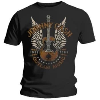 Johnny Cash Outlaw Mens Medium T-Shirt - Black