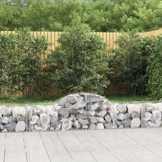 VIDAXL Vidaxl - Arched Gabion Baskets 10 pcs 200x50x40/60cm Galvanised Iron 8720845568481